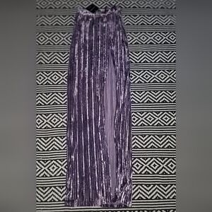 JLUXLABEL Purple Pleated Maxi Pencil Skirt